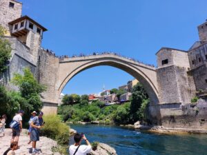 Croatia 2024 mostar bridge, originally built by the ottomans, rebuilt 2000