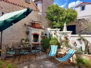 Croatia 2024 the garden outside our apartment