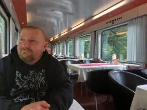 Prague 2023 on board the train to dresden germany